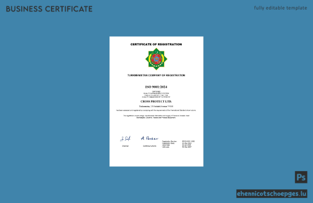 Turkmenistan Gewerbeanmeldung – Beispiel-Word- und PDF-Datei (Vorschau)